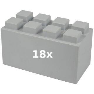 Everblock Starter-Set 2: 18 full blocks (L/W/H ca. 30/15/15cm)