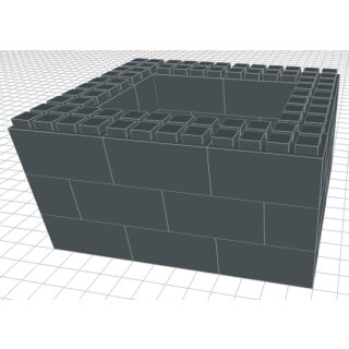 Square table kit, width 61cm Dark Grey