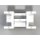 Everblock Schreibtisch 4er-Kombination mit durchbrochenem Sichtschutz, ca. 229 x 122 x 124 cm (BxTxH)