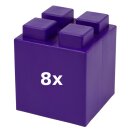Everblock Starter-Set 3: 8 half blocks (L/W/H ca. 15/15/15cm) Color: Purple