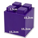 Everblock Starter-Set 3: 8 half blocks (L/W/H ca. 15/15/15cm) Color: Purple