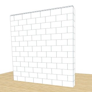 Everblock room divider, width 198cm, height 200cm white