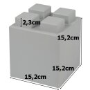 Everblock room divider, width 198cm, height 200cm light grey No