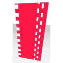 Raumteiler in Rot, Breite=ca.129cm Höhe=ca.276cm