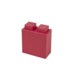 viertel roter Block mit 1x2 Noppen