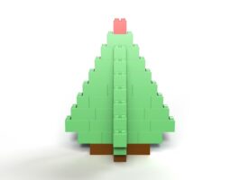 Großer Weihnachtsbaum - Vorder-/Rückansicht