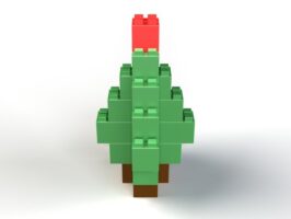 Kleiner Weihnachtsbaum - Vorder-/Rückansicht