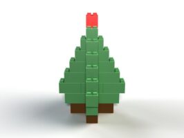 Mittlerer Weihnachtsbaum - Vorder-/Rückansicht